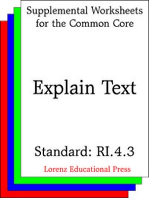 cover image of CCSS RI.4.3 Explain Text